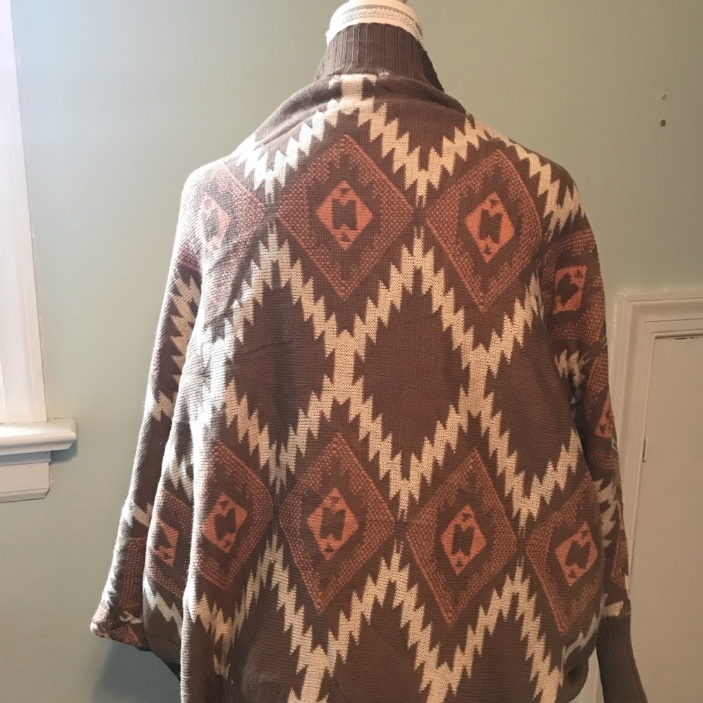 Aztec print cardigan